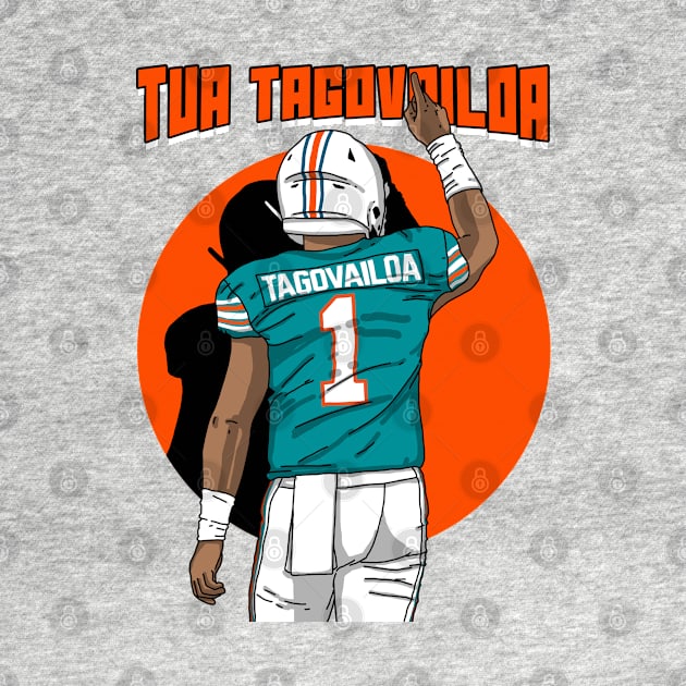 Tua Tagovailoa Back by Luna Illustration